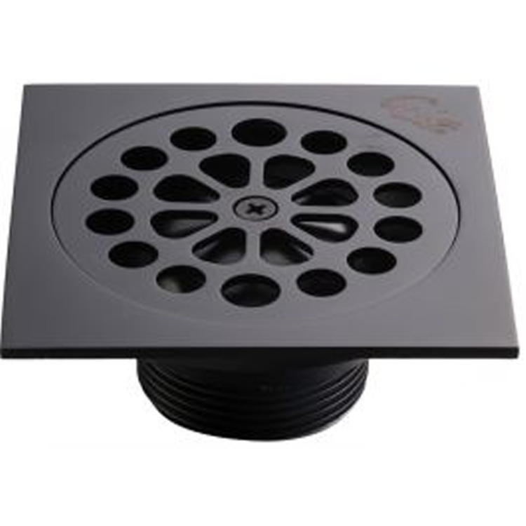 Picture of Gio Matt Black Square Shower Trap
