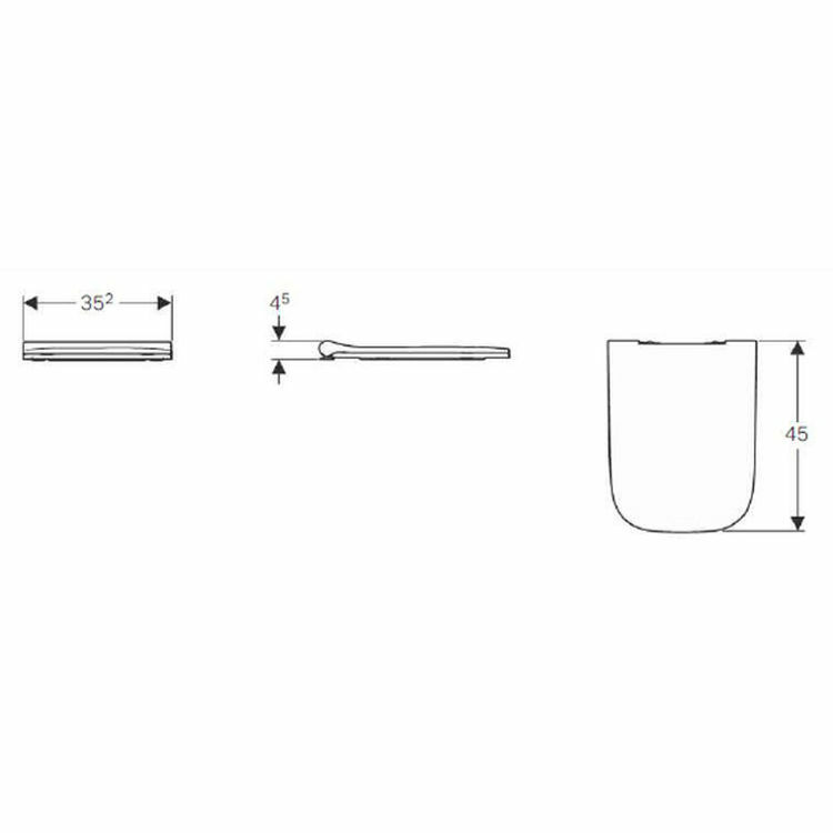 Picture of Geberit Smyle Square Soft Closing Sandwich Type Seat