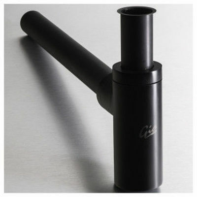 Show details for Gio Matt Black Round Bottle Trap 32 mm x 32 mm Picture of Gio Matt Black Round Bottle Trap 32 mm x 32 mm