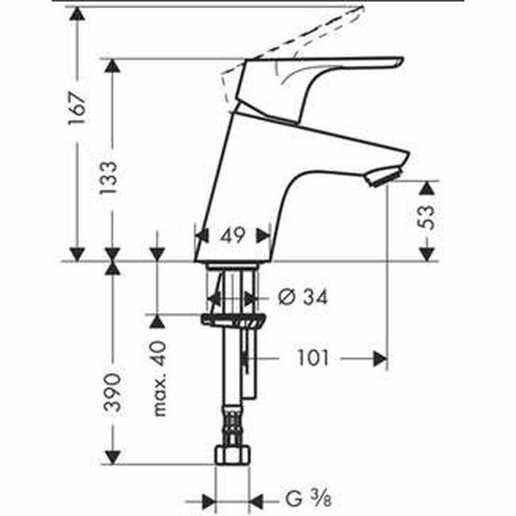Picture of Hansgrohe Decor 70 Single Lever Basin Mixer
