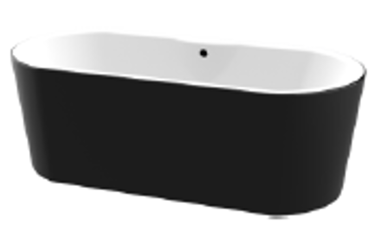 Picture of Prague Free Standing One Piece Acrylic Bath  1870 x 875 x 665 (Black)