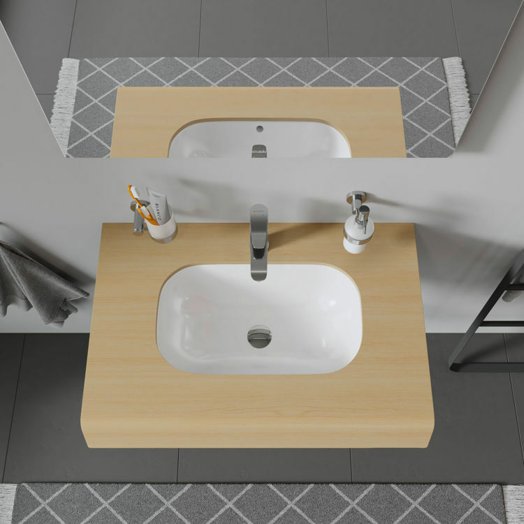Picture of D-Code Built-in basin White High Gloss 560 mm