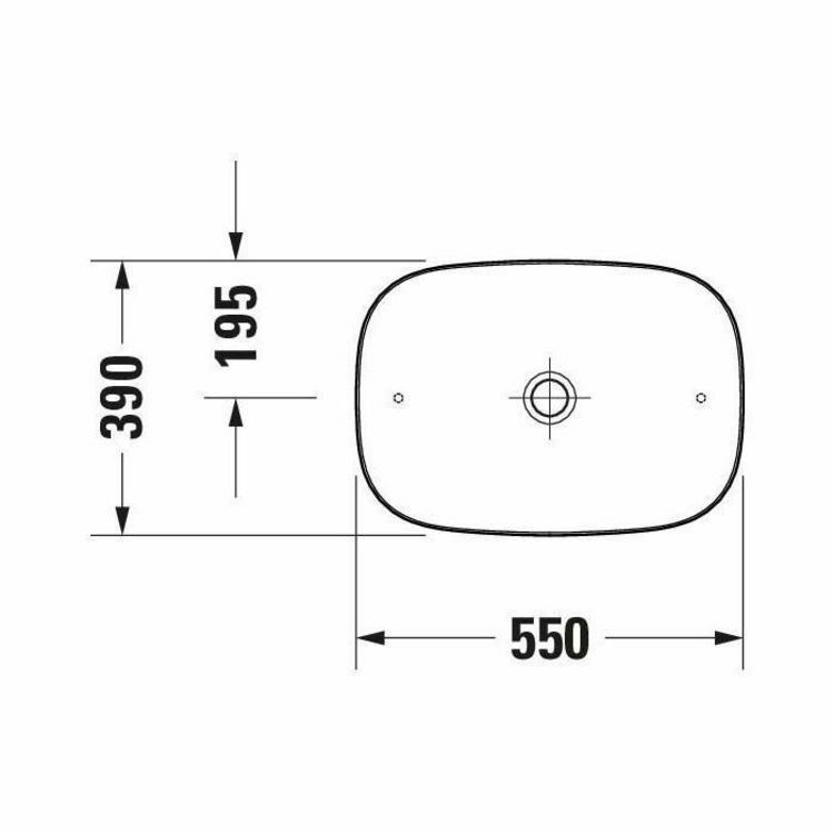 Picture of Duravit Zencha Countertop Basin 550 x 390 (Anthracite)