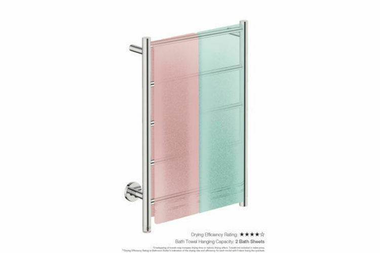 Picture of Bathroom Butler Natural 5 Bar 500 mm Straight Heated Towel Rail Polished