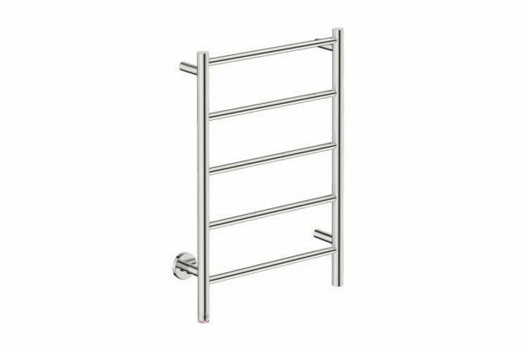 Picture of Bathroom Butler Natural 5 Bar 500 mm Straight Heated Towel Rail Polished