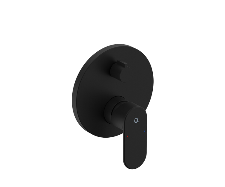 Picture of Liquid Red Solace Concealed Shower Mixer with Diverter (Matt Black)