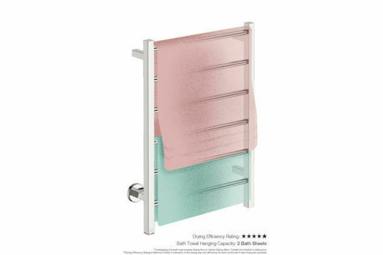 Picture of Bathroom Butler Contour 6 Bar 530 mm Straight Heated Towel Rail with PTSelect Switch