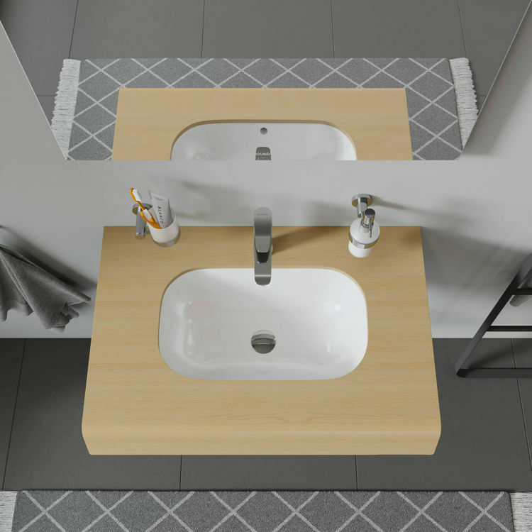 Picture of D-Code Built-in basin White High Gloss 560 mm
