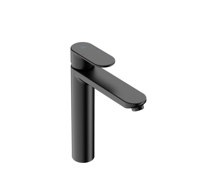 Picture of Liquid Red Solace Tall Basin Mixer 210 mm (Matt Black)