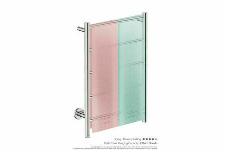 Picture of Bathroom Butler Natural 5 Bar 500 mm Straight Heated Towel Rail Polished