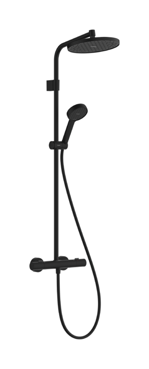 Picture of ACTIVERA S SHOWERPIPE 240 1JET ECOSMART PLUS ECOSTAT FINE VARI BLACK