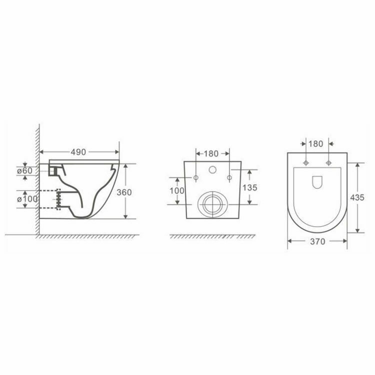 Picture of Gio Alvito Rimless Wall Hung Pan with Soft Close Seat