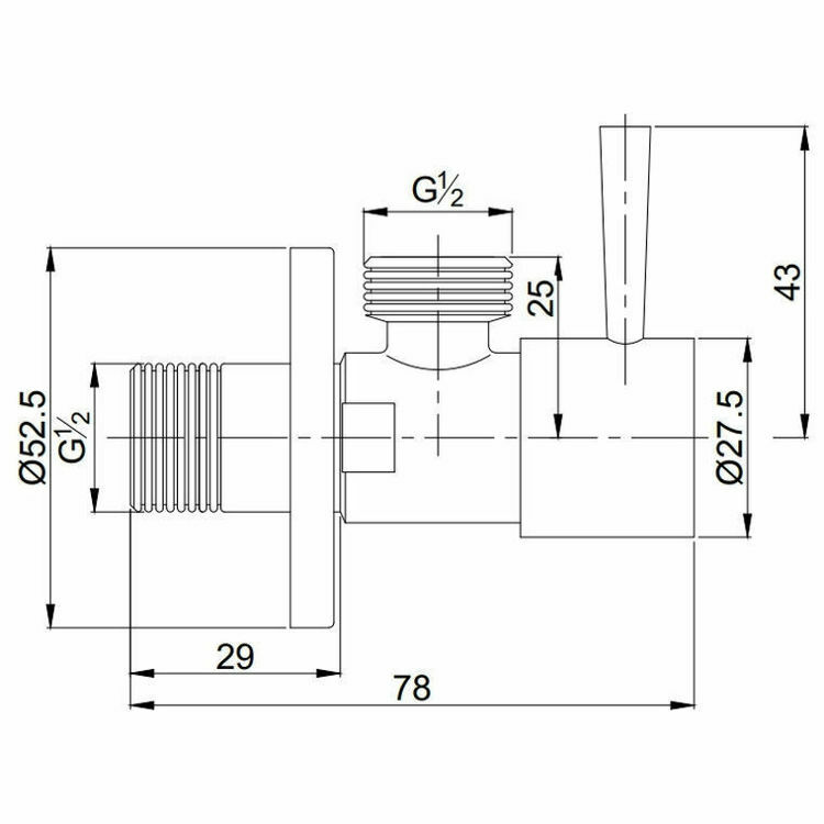 Picture of Gio Round 1/4 Turn Angle Valve (Matt Black)