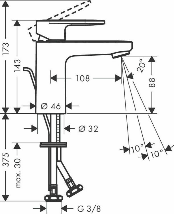Picture of Hansgrohe Vernis Blend 100 mm Basin Mixer