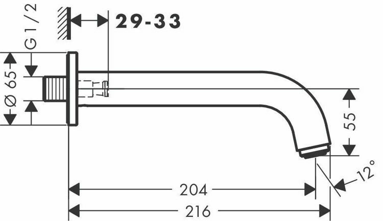 Picture of Hansgrohe Vernis Blend Bath Spout