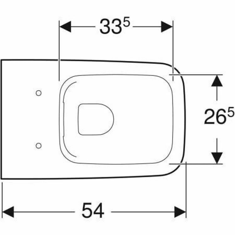 Picture of Icon Square Wall Hung Rimfree Pan (No Seat)