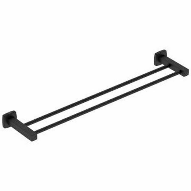 Picture of Liquid Red Integrity Double Towel Rail 800 mm Blk