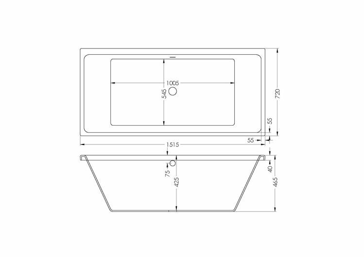 Picture of FARO BUILT-IN BATH C/W 1515 x 720 x 460 MM